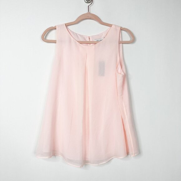 2/$30 NWT White House Black Market Sleeveless Pleat Front Shell Roccoco #A0028 - Picture 3 of 8